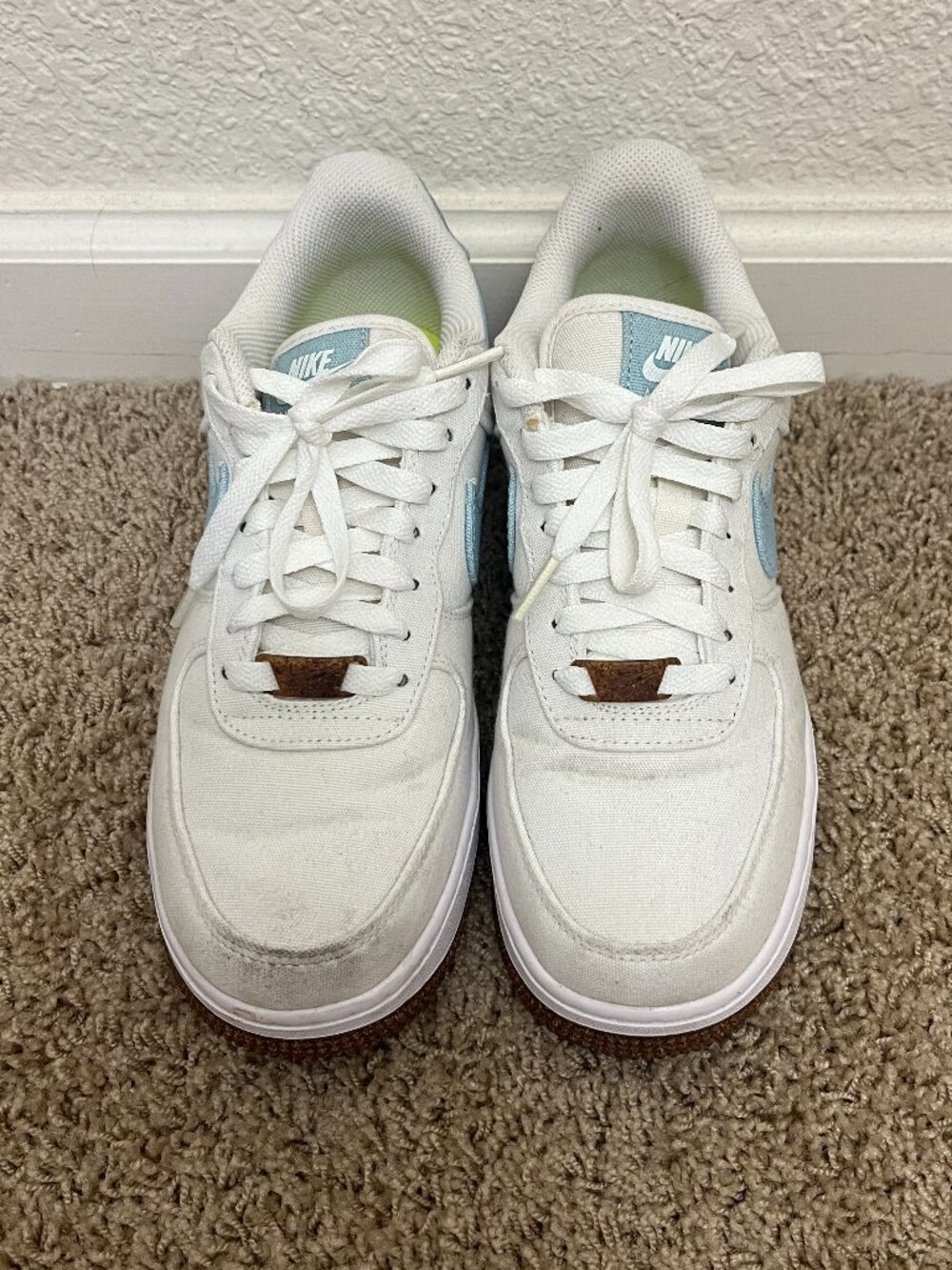 Nike Indigo Cork Air Force 1s